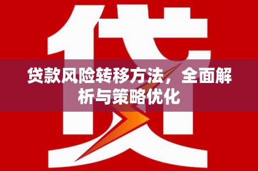 那坡贷款风险转移方法，全面解析与策略优化