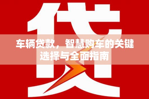 那坡车辆贷款，智慧购车的关键选择与全面指南