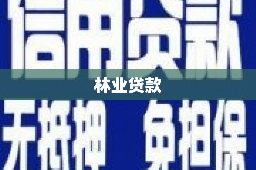 那坡林业贷款