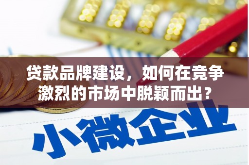 那坡贷款品牌建设，如何在竞争激烈的市场中脱颖而出？