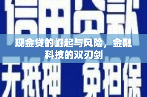 那坡现金贷的崛起与风险，金融科技的双刃剑