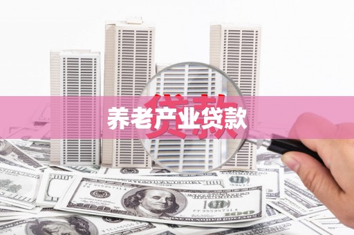 那坡养老产业贷款