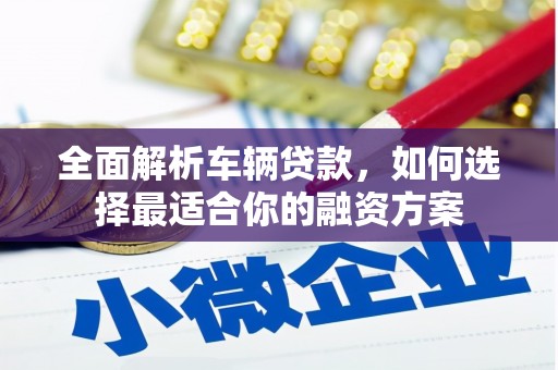 那坡全面解析车辆贷款，如何选择最适合你的融资方案
