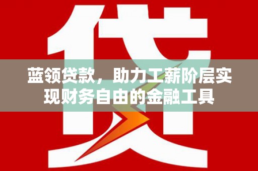 那坡蓝领贷款，助力工薪阶层实现财务自由的金融工具