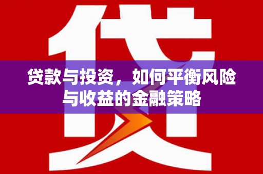 那坡贷款与投资，如何平衡风险与收益的金融策略